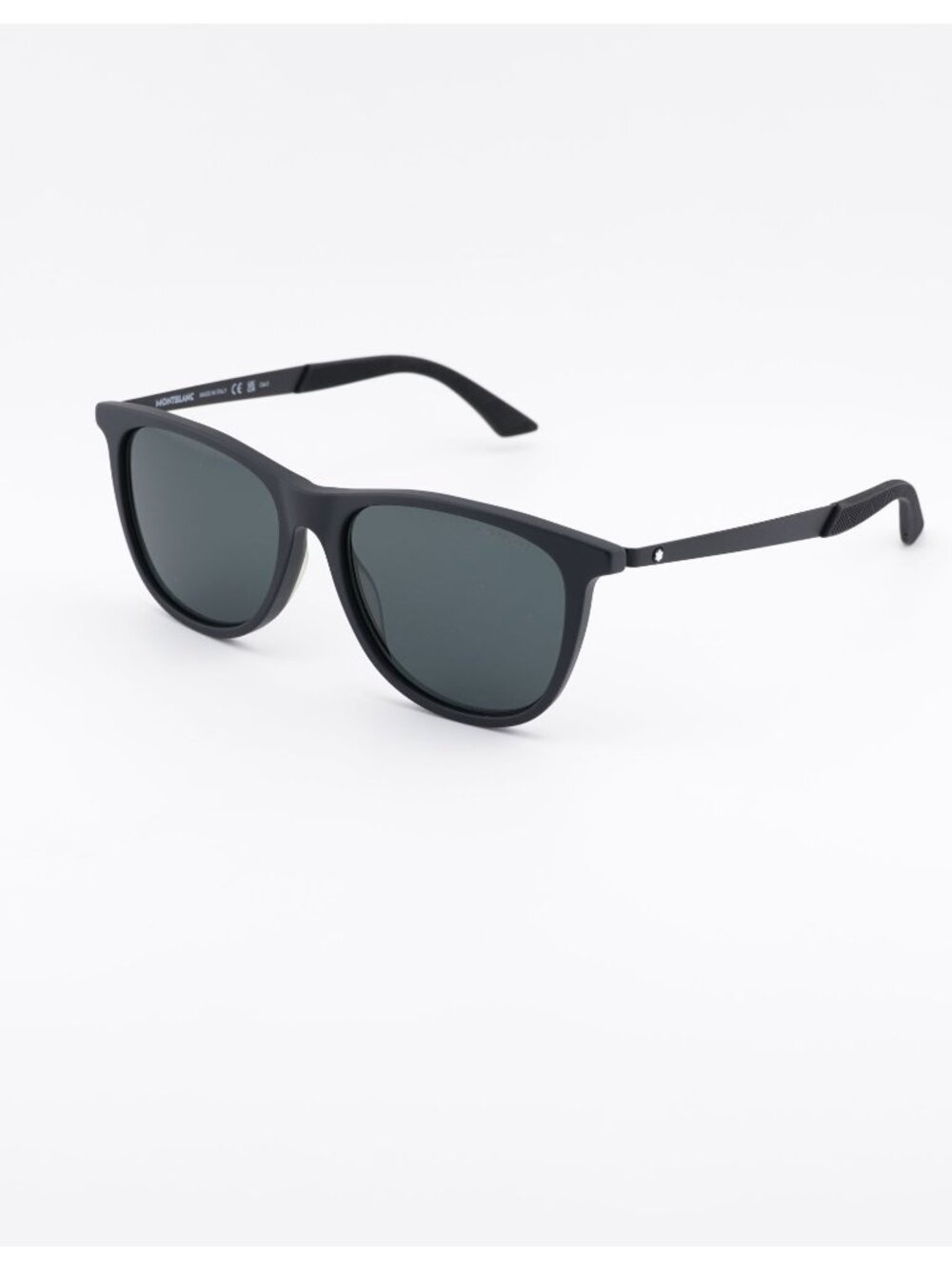 Montblanc MB0330S 001 Sunglasses Black Square Frame, Grey Lenses